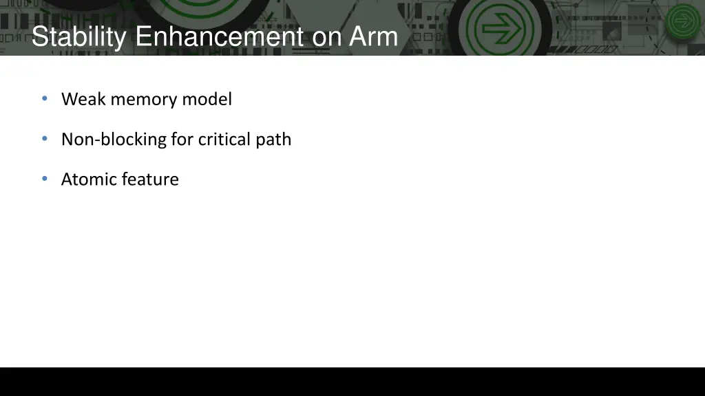 stability enhancement on arm on arm weak memory