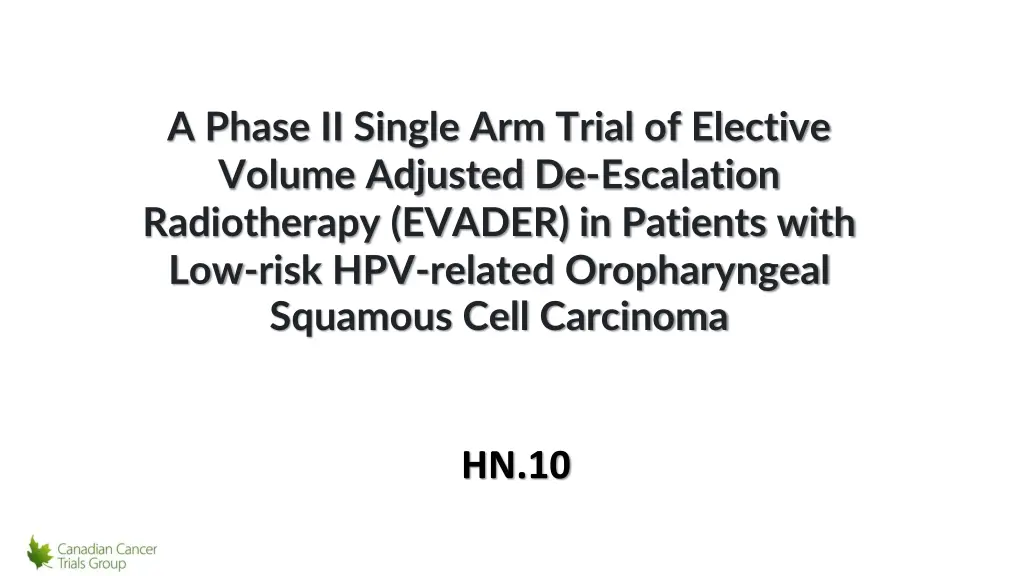 a phase ii single arm trial of elective volume