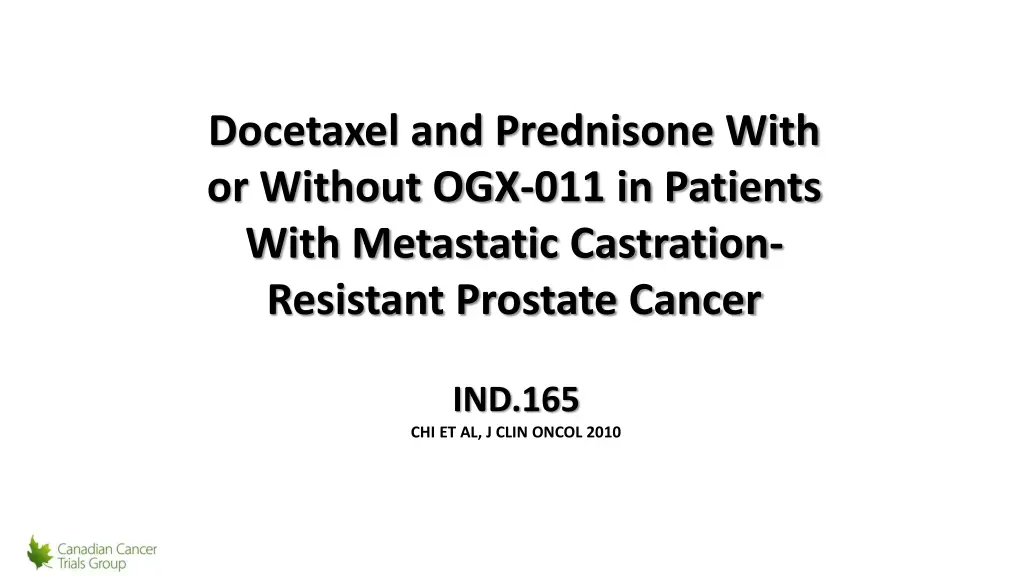 docetaxel and prednisone with or without