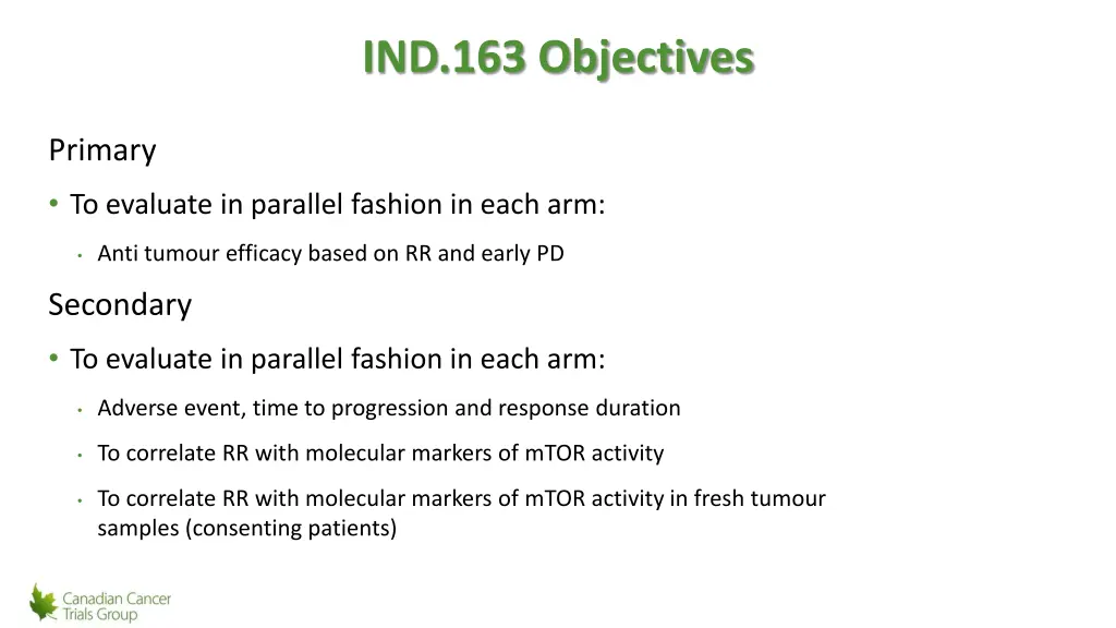 ind 163 objectives