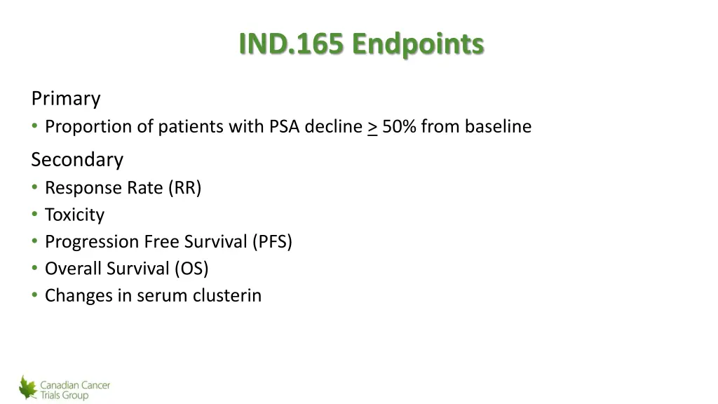 ind 165 endpoints