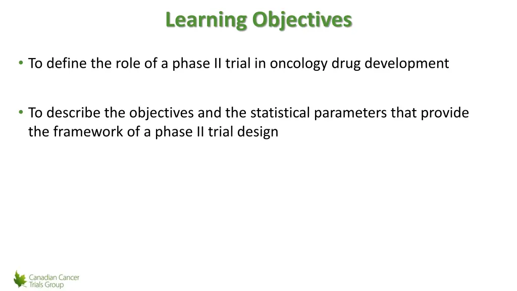 learning objectives