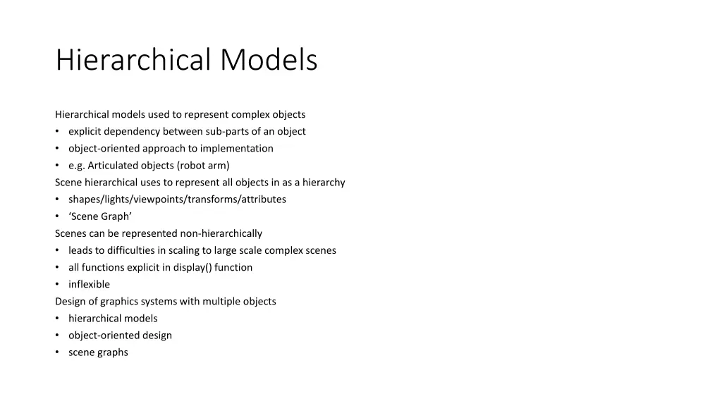 hierarchical models