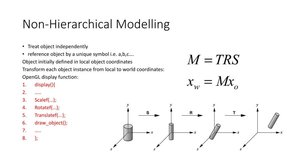 non hierarchical modelling