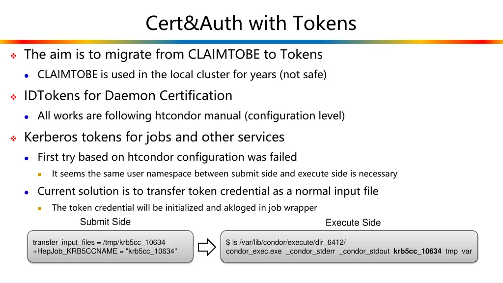 cert auth with tokens