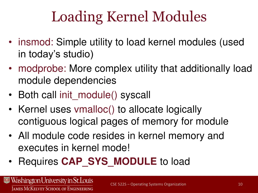 loading kernel modules