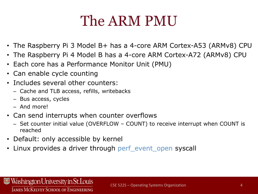 the arm pmu