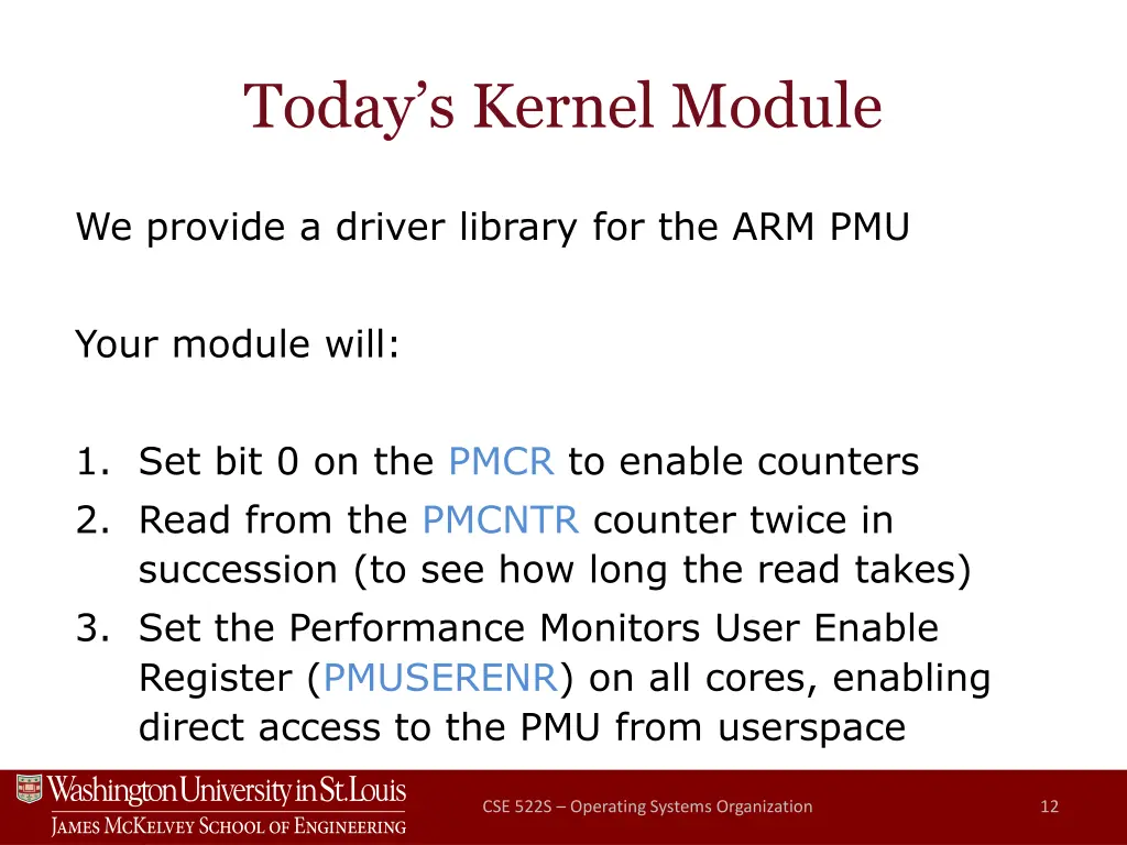 today s kernel module