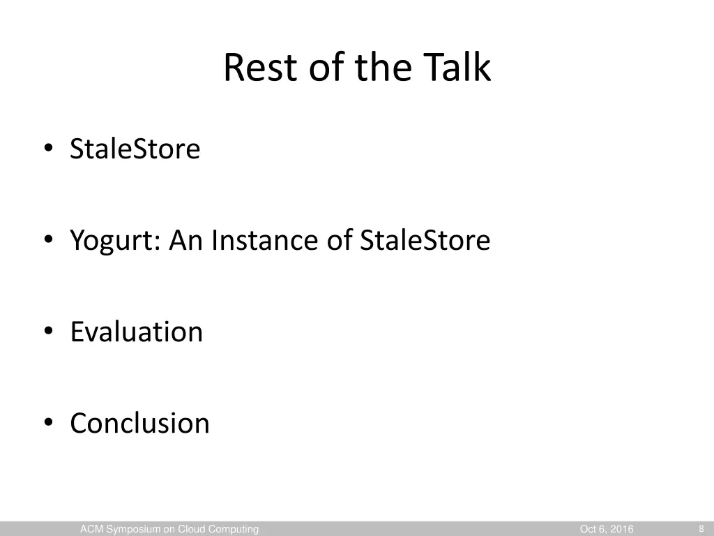 rest of the talk