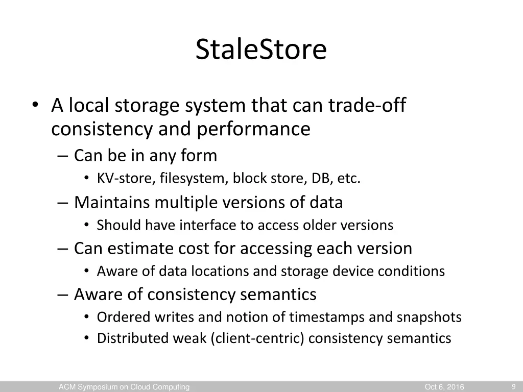 stalestore