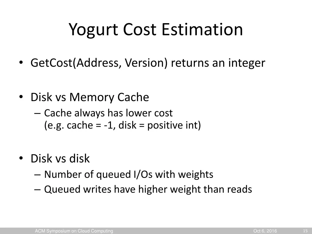 yogurt cost estimation