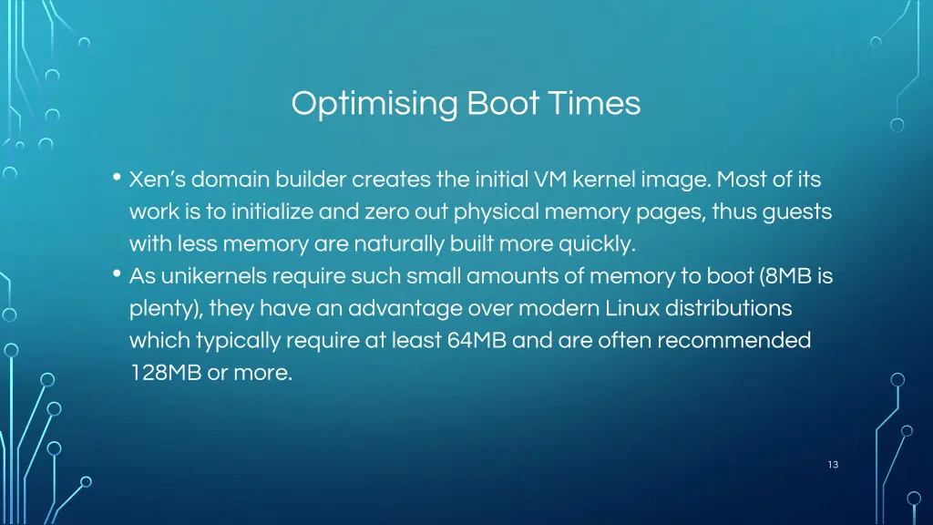 optimising boot times