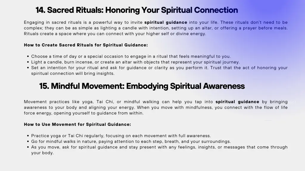 14 sacred rituals honoring your spiritual