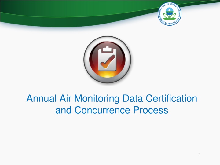 annual air monitoring data certification