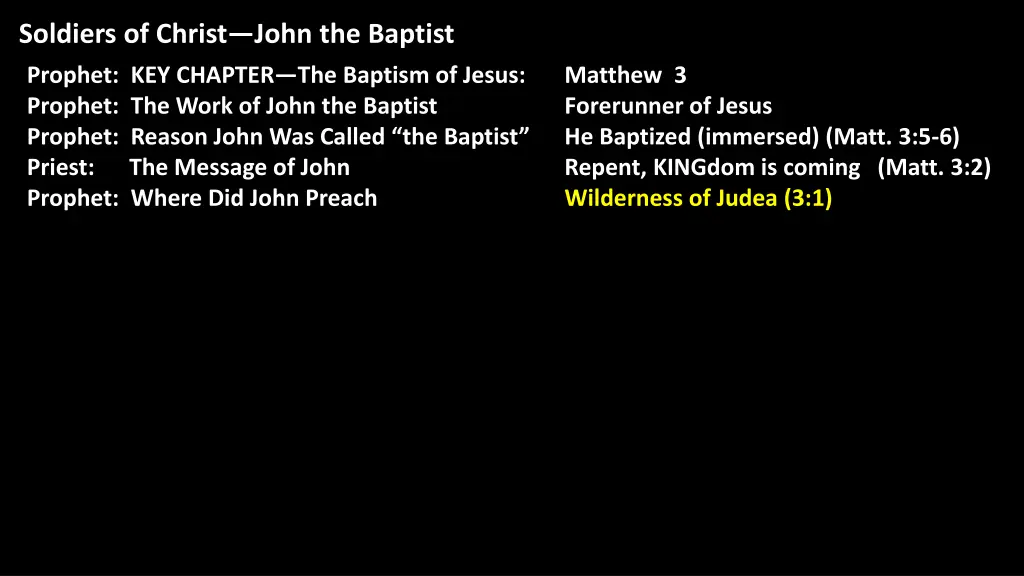 soldiers of christ john the baptist 10