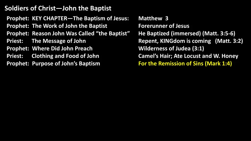 soldiers of christ john the baptist 14