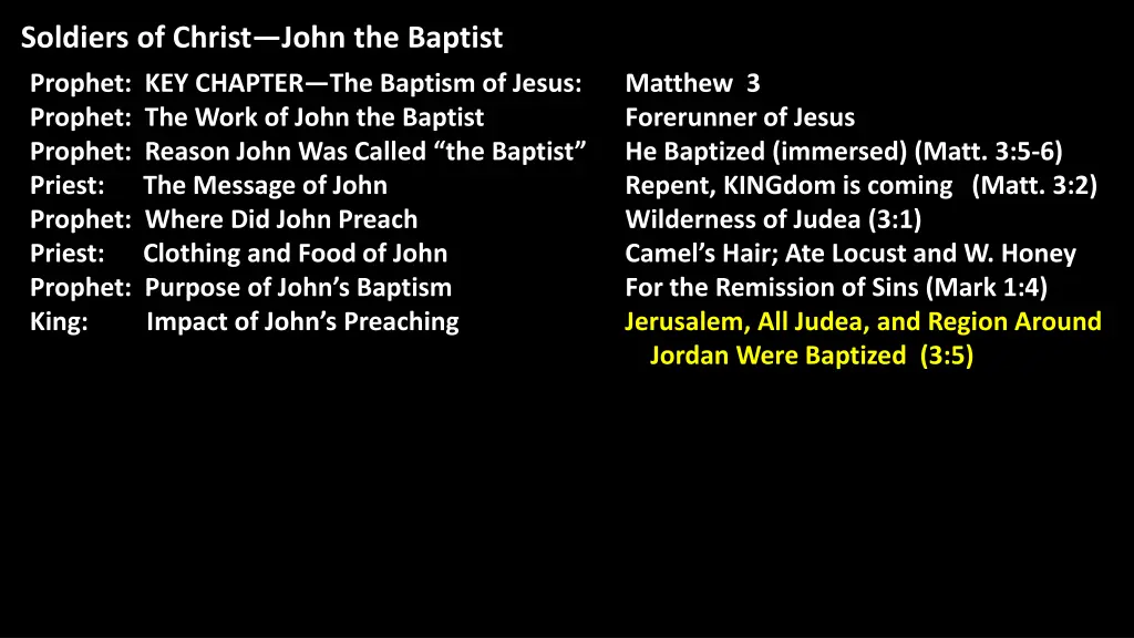 soldiers of christ john the baptist 16