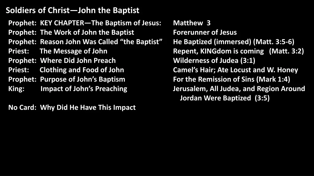 soldiers of christ john the baptist 18