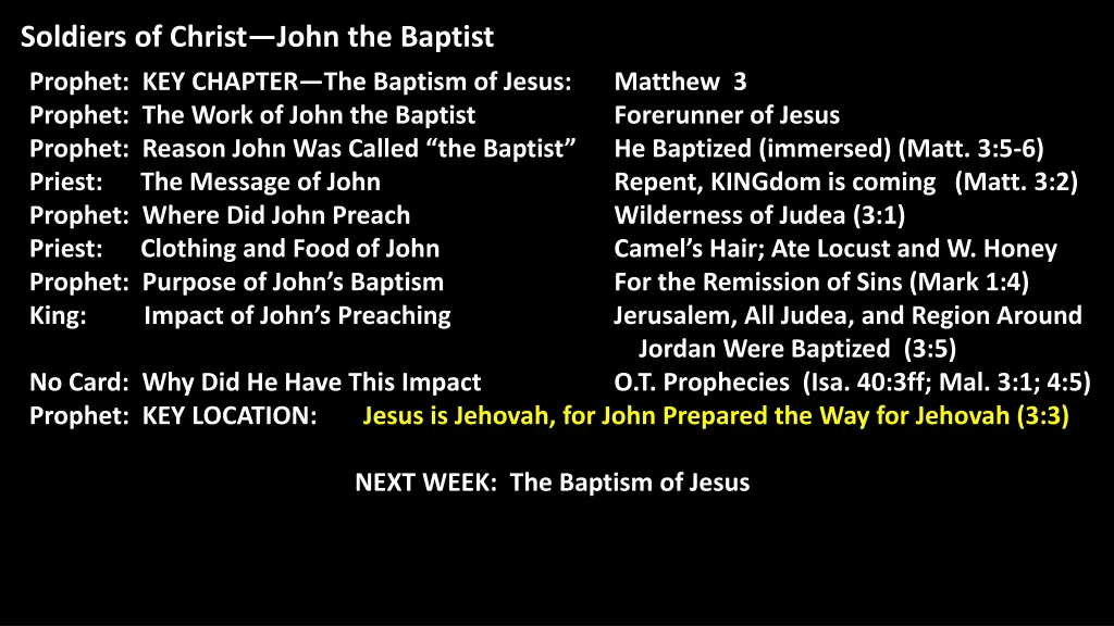 soldiers of christ john the baptist 21