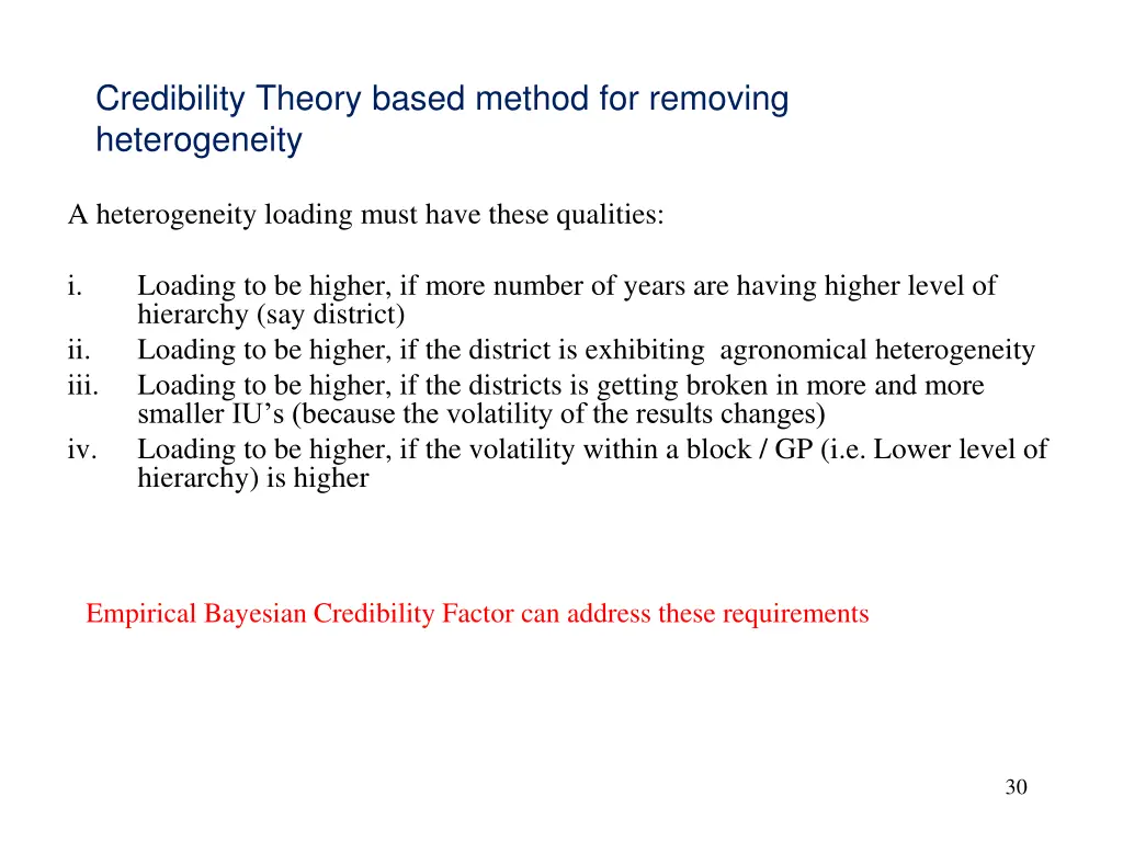 credibility theory based method for removing