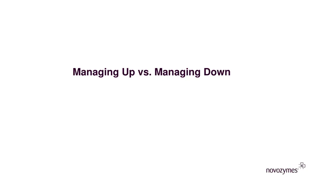 managing up vs managing down