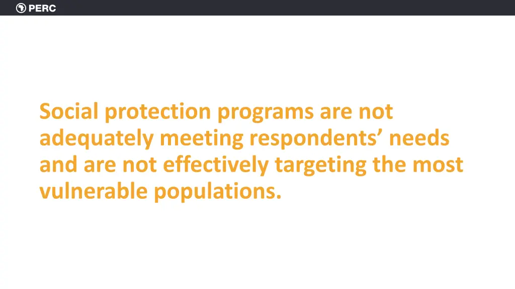 social protection programs are not adequately