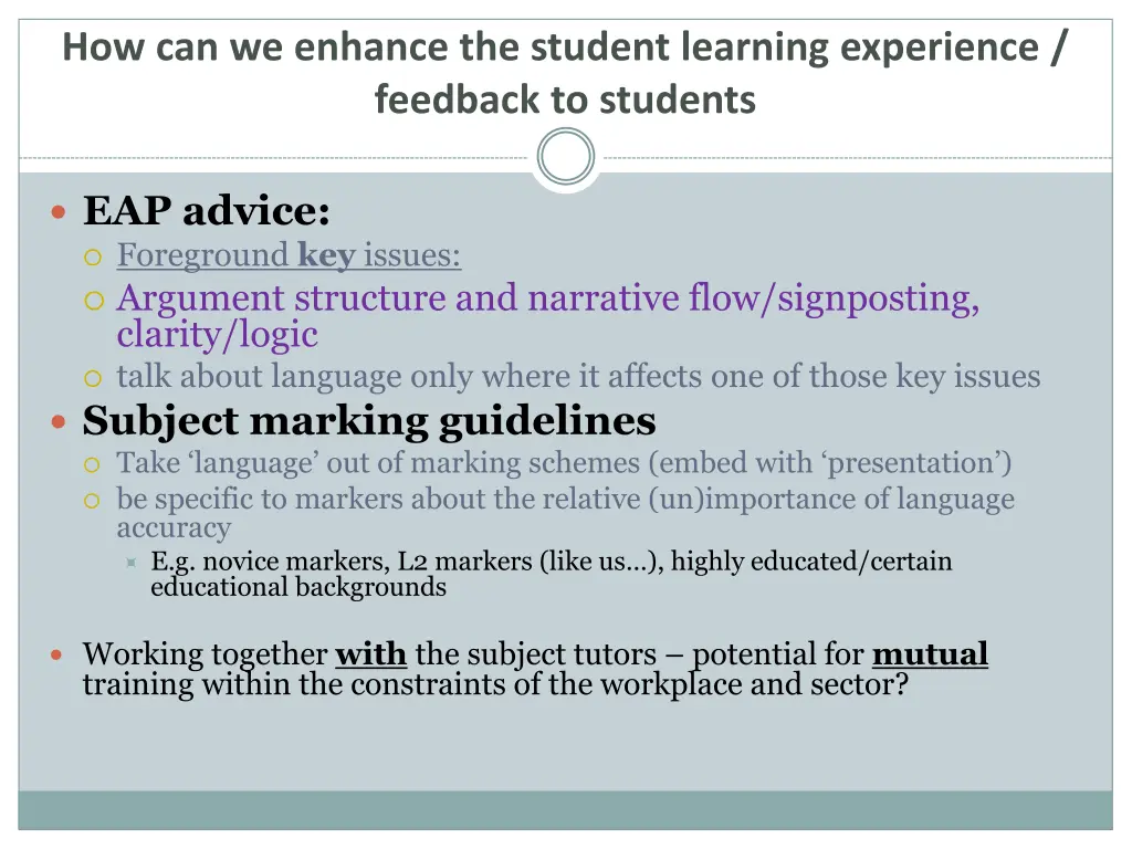 how can we enhance the student learning