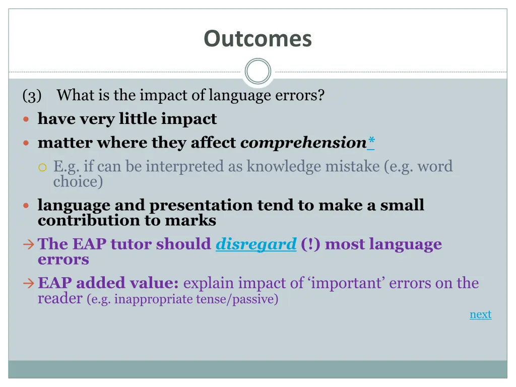 outcomes 2