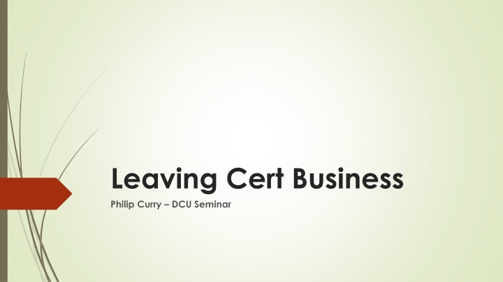 leaving cert business philip curry dcu seminar