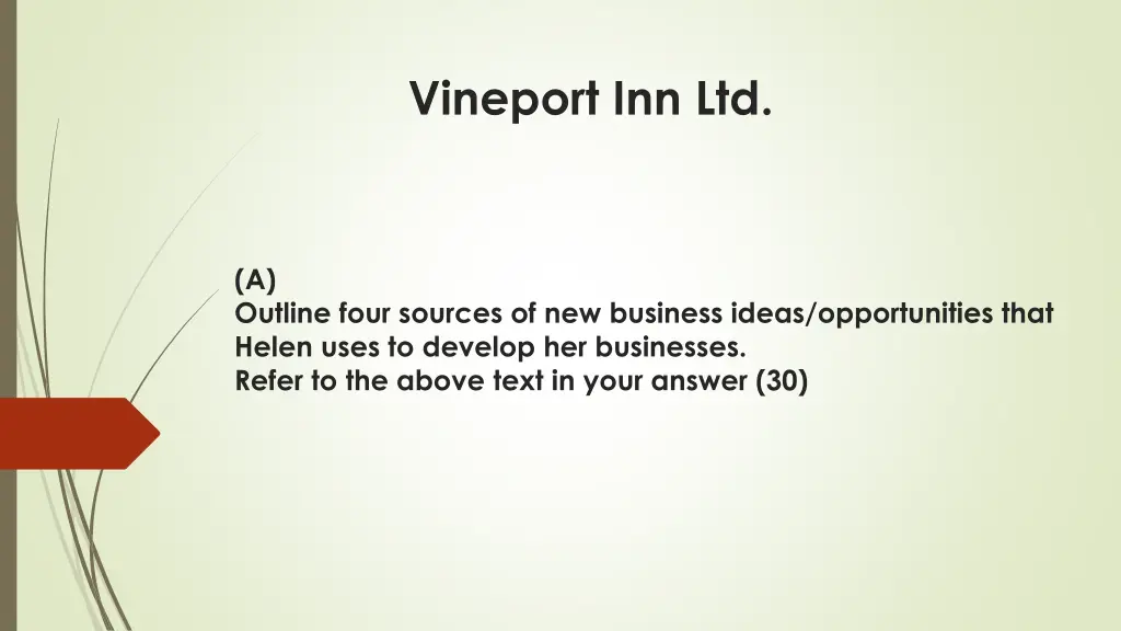 vineport inn ltd