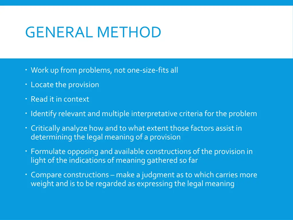 general method