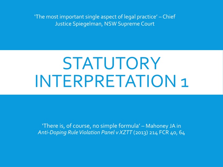 the most important single aspect of legal