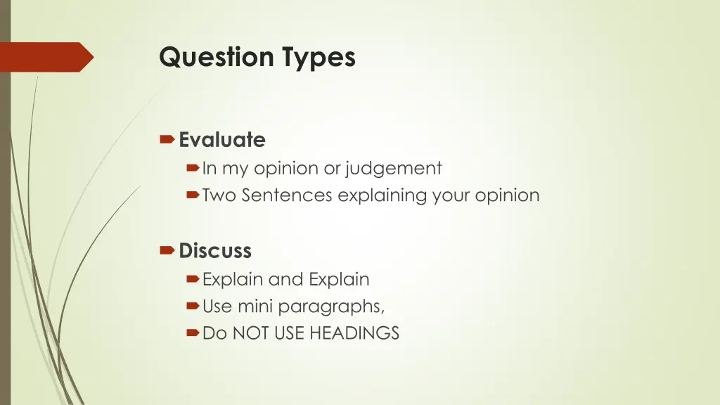 question types