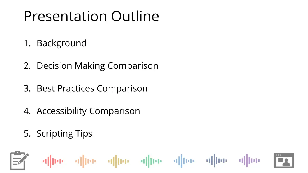 presentation outline