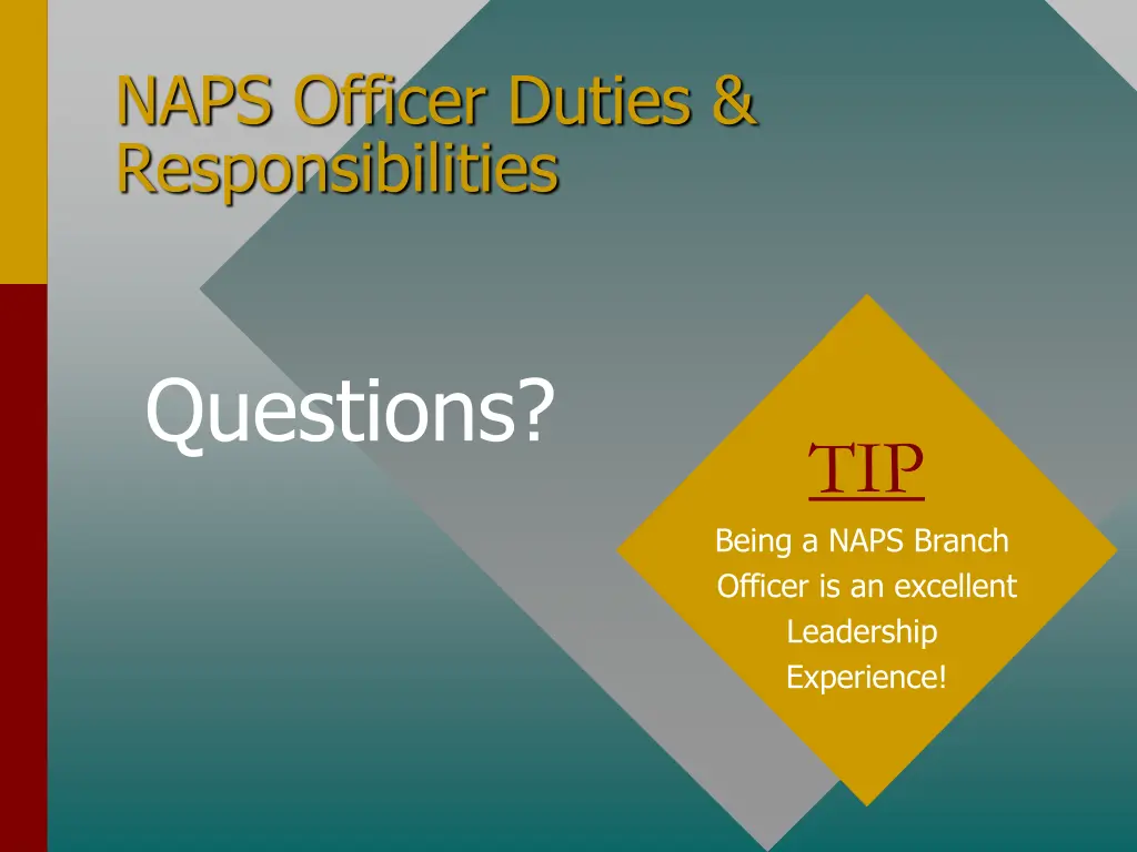 naps officer duties responsibilities 1