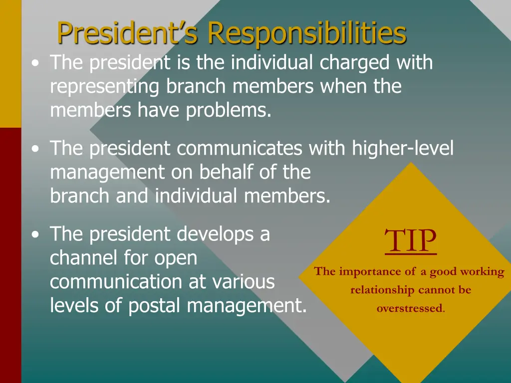 president s responsibilities the president 2