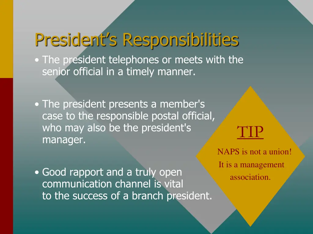 president s responsibilities the president 3