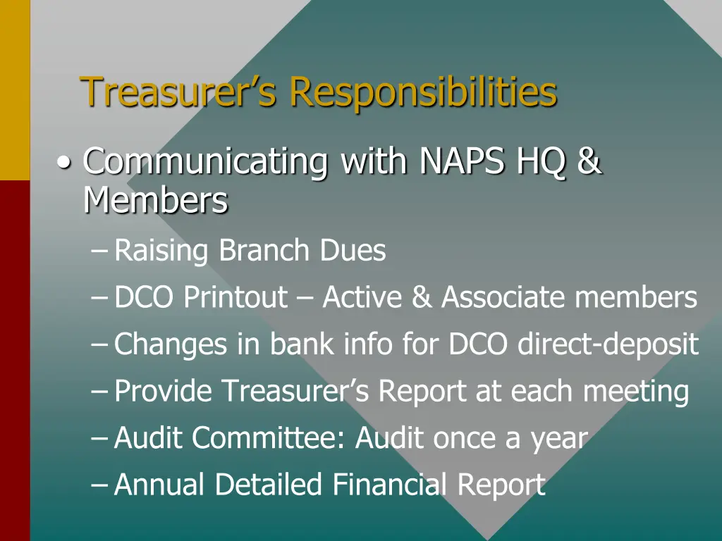 treasurer s responsibilities 2