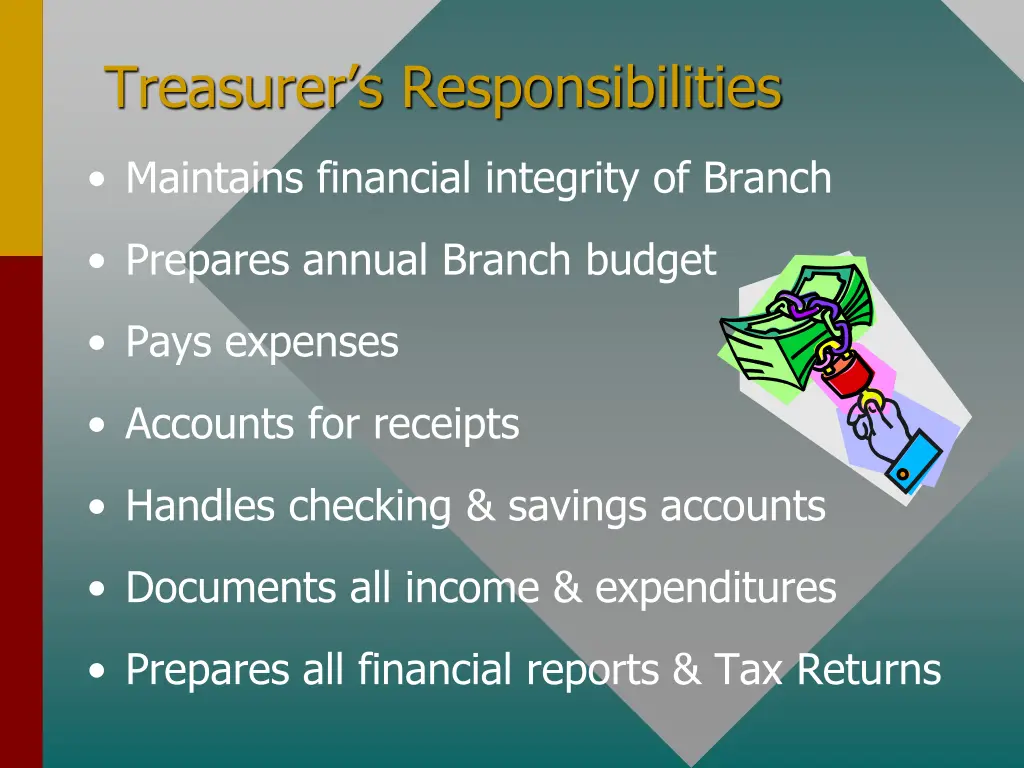 treasurer s responsibilities