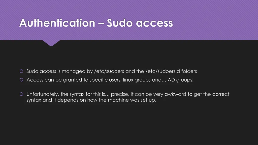 authentication sudo access 1