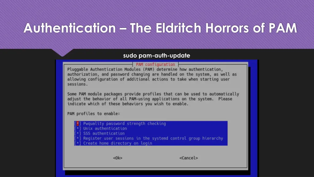 authentication the eldritch horrors of pam 1