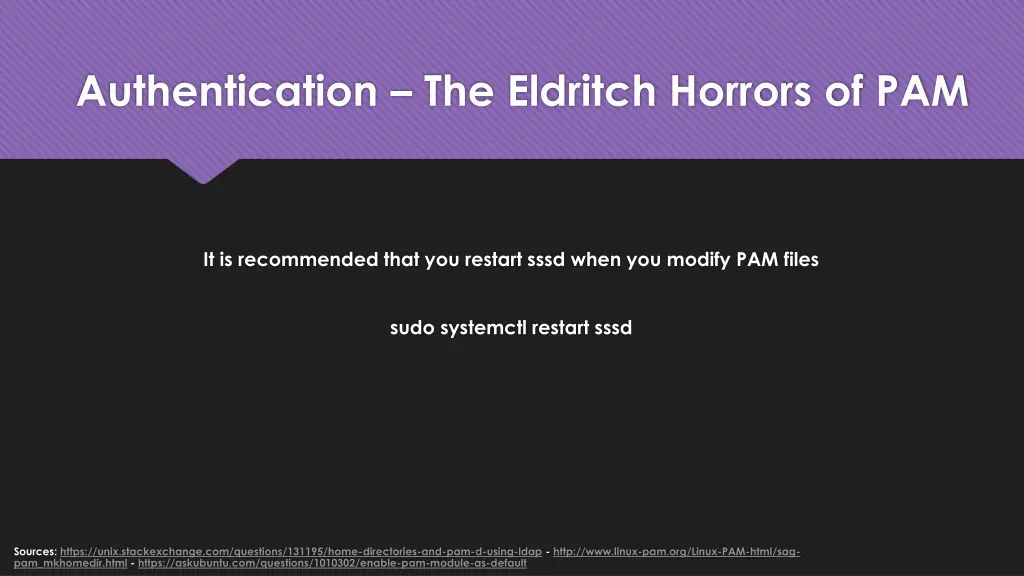 authentication the eldritch horrors of pam 3