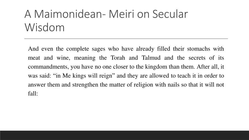 a maimonidean meiri on secular wisdom 2