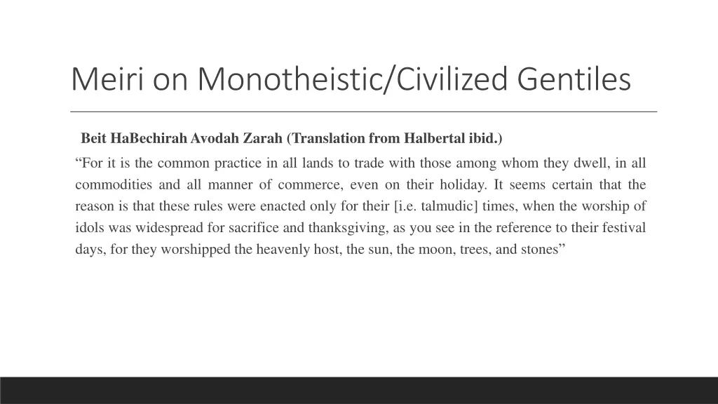 meiri on monotheistic civilized gentiles 1