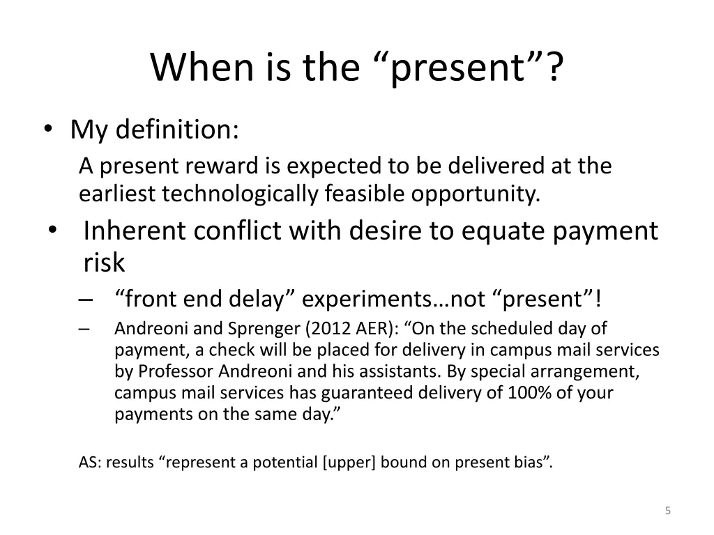 when is the present