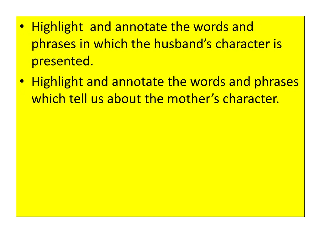 highlight and annotate the words and phrases