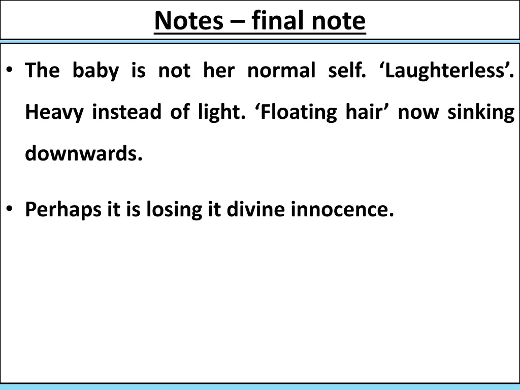 notes final note