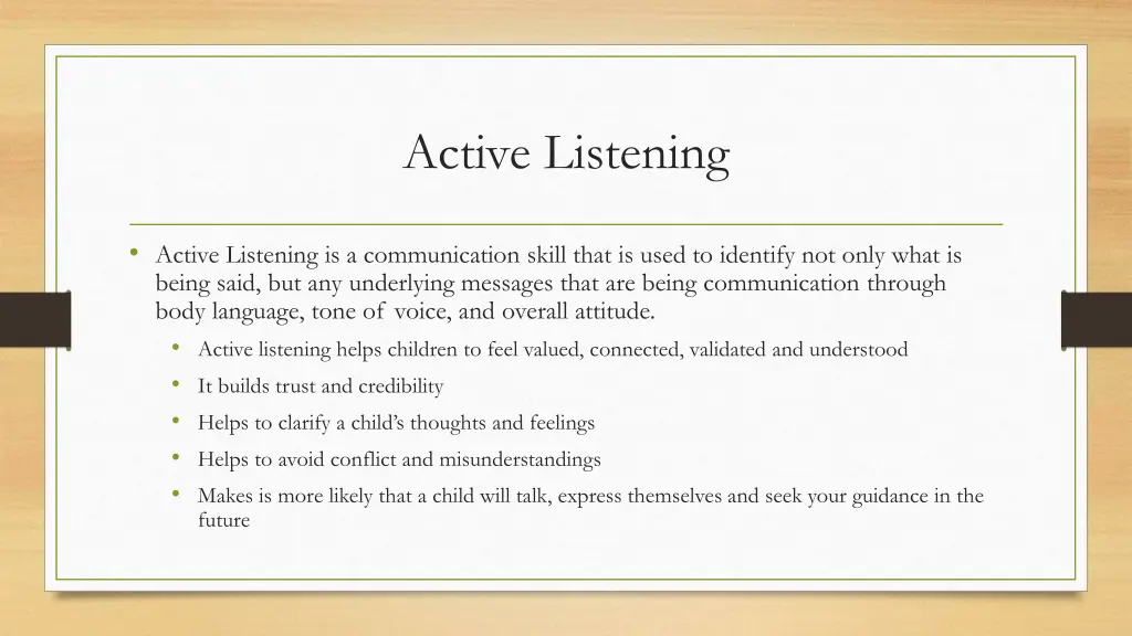 active listening