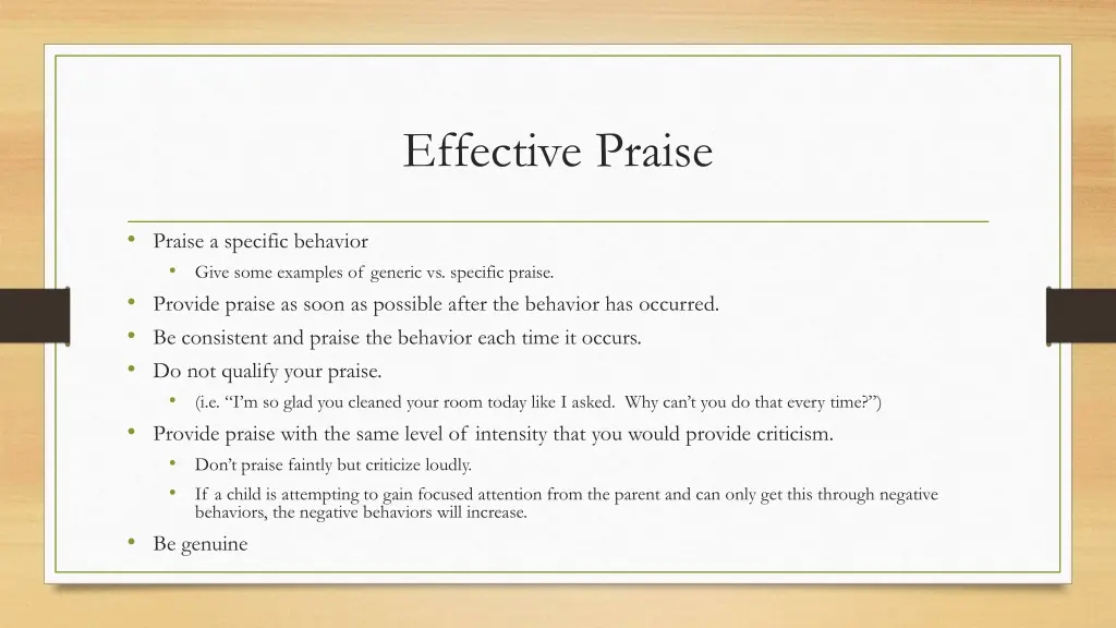 effective praise