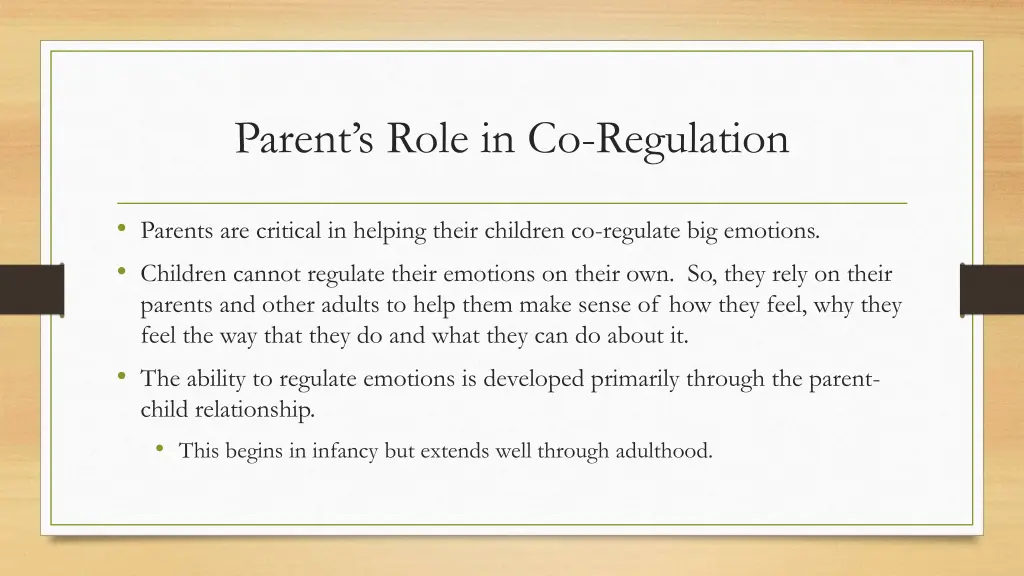 parent s role in co regulation